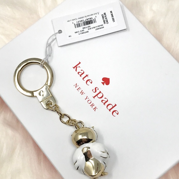 KATE SPADE ♠️ Owl Keychain NWT - Picture 4 of 4